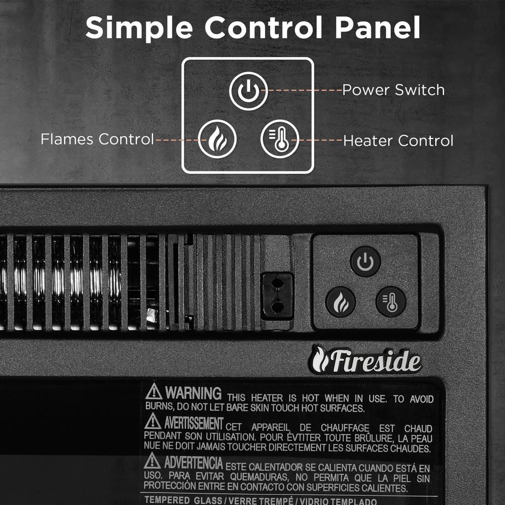 Buy Fireside 48 in. Wooden Electric Fireplace TV Stand in Rustic Brown