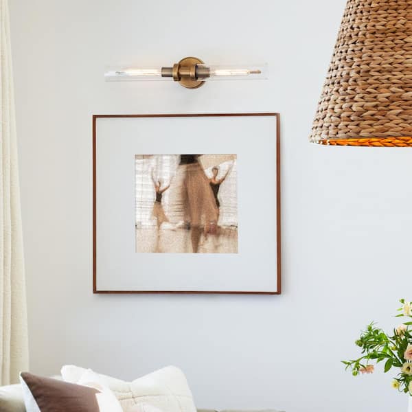 Vaughn 25.0 in. 2 Light Heritage Brass Vanity Light