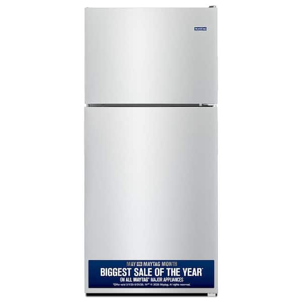 Maytag 18 cu. ft. Top Freezer Refrigerator in Fingerprint Resistant Stainless Steel