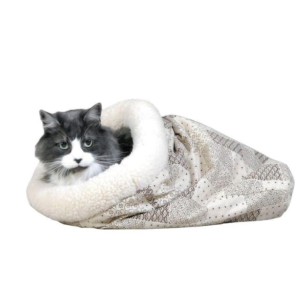 K&H Pet Products Kitty Crinkle Sack 15 in. x 18 in. Tan Cat Bed