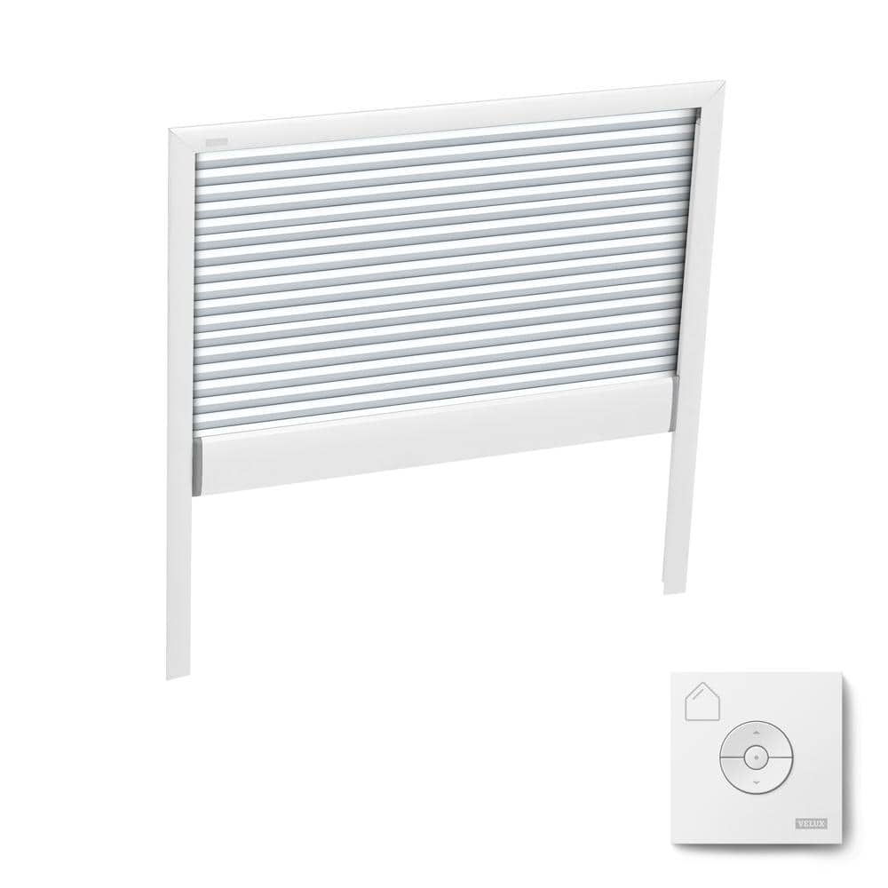 VELUX White Solar Powered Room Darkening Skylight Shade for FCM
