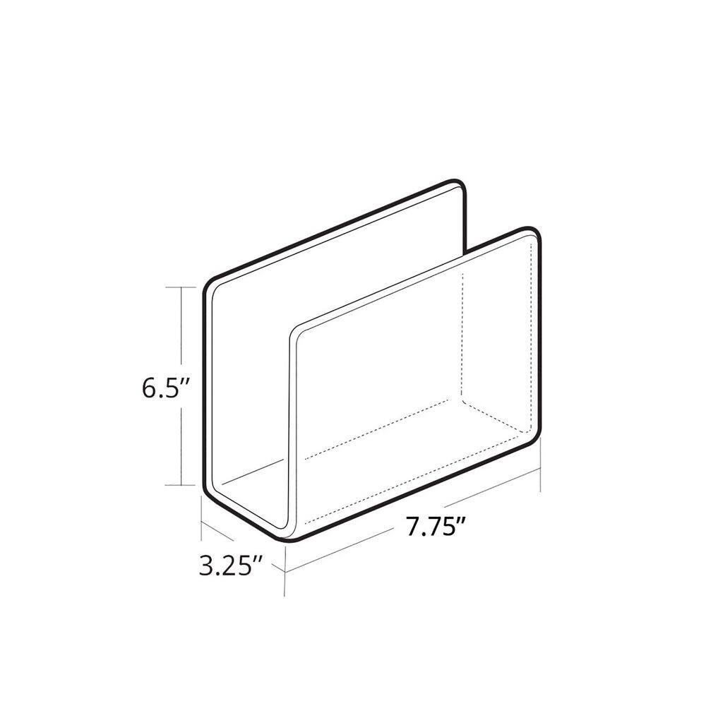 Clear Acrylic Medium Rectangular Pedestal File Holder