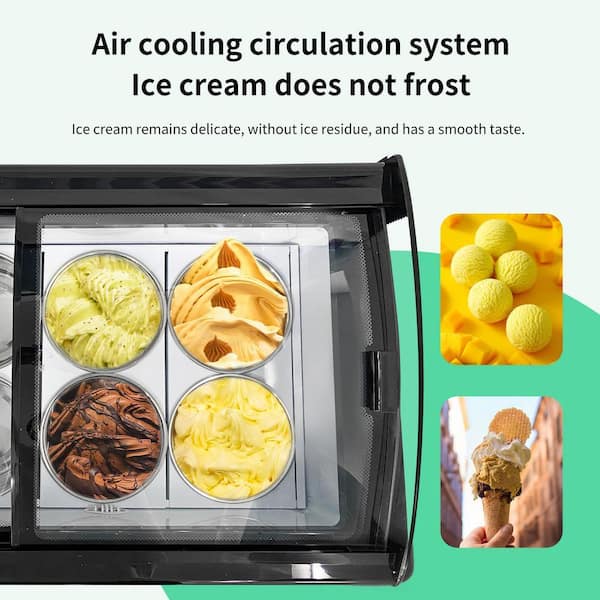round ice cream freezer