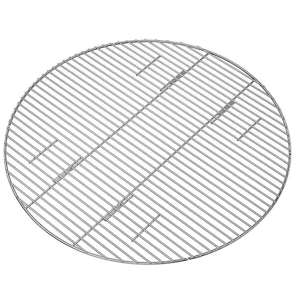 Hitechluxe 36 in. Round Foldable Cooking Grate, Hinged Replacement Fire Pit Cooking Grate, BBQ Solid Stainless Steel