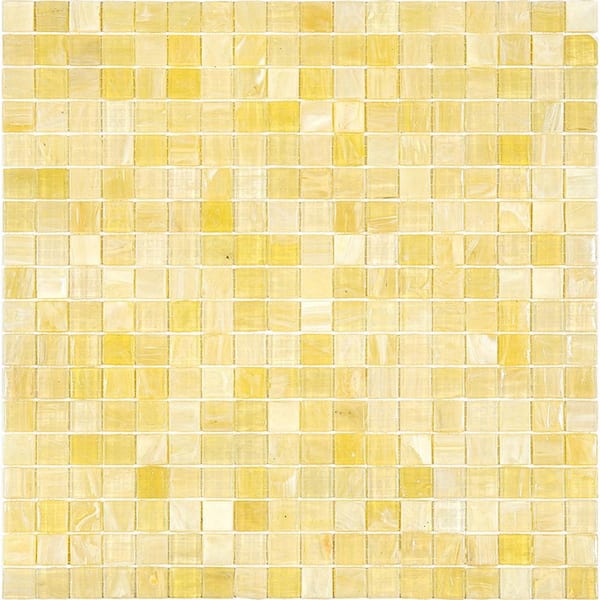 Apollo Tile Skosh 4" x 6" Glossy Cream Beige Glass Mosaic Uniform square Wall and Floor Sample Tile (0.13 sq. ft./Piece) (1-Pack)
