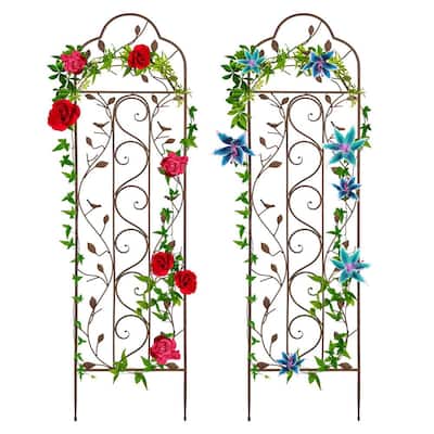 60 in. Iron Arched Trellis - Set of 2