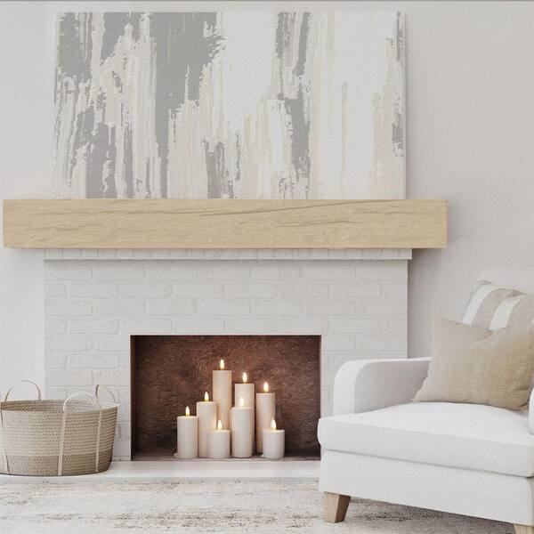 Ekena Millwork 4 in. x 8 in. x 7 ft. RiverWood Beam Faux Wood Beam  Fireplace Mantel Natural Pine MANURW04X08X84PP - The Home Depot
