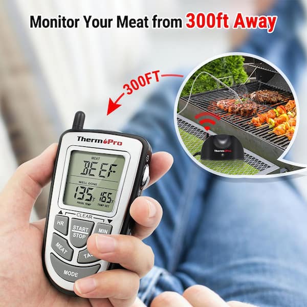 Reviews for ThermoPro TP08 Wireless Remote Digital Cooking Meat Thermometer  Dual Probe for BBQ Smoker Grill Oven 300 ft Range