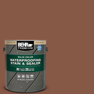 1 gal. #SC-142 Cappuccino Solid Color Waterproofing Exterior Wood Stain and Sealer