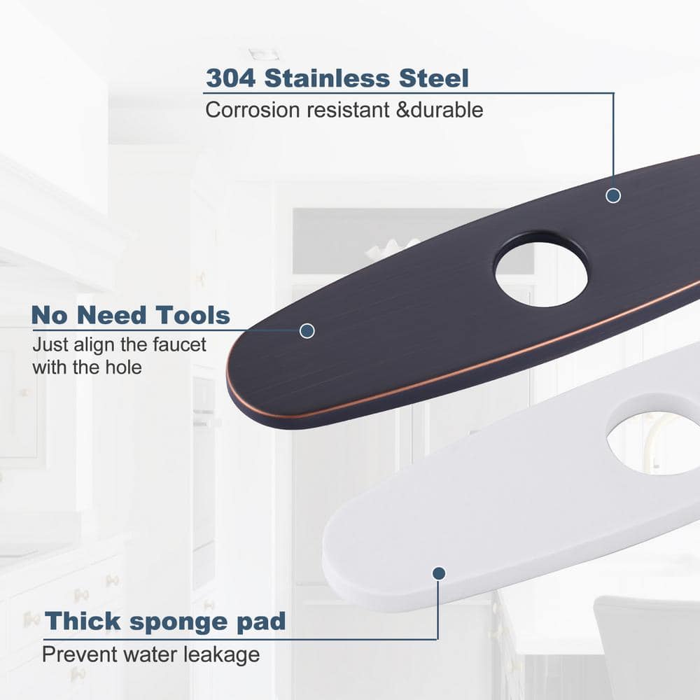 10-Inch Oil Rubbed Bronze Stainless Steel Escutcheon Plate