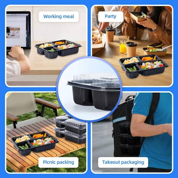 Anqtovp Food Grade PP Meal Prep Containers with Lids Leak Proof