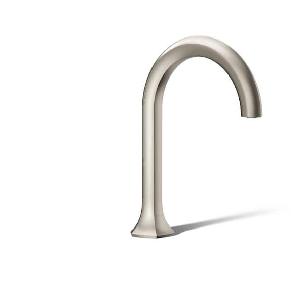 Occasion Deck-Mount Bath Spout with Cane Design in Vibrant Brushed Nickel