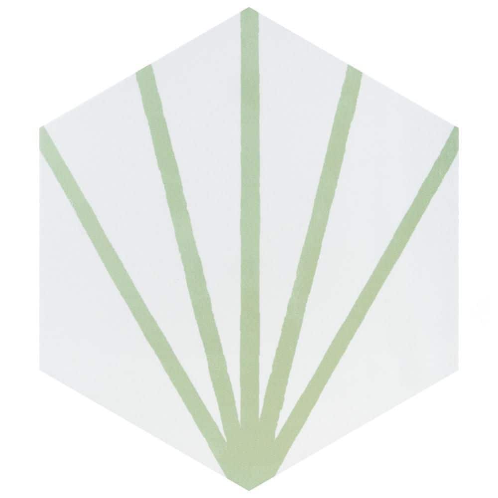 Horizon Dawn Hex Verde 7-3/4 in. x 9 in. Ceramic Floor and Wall Tile (8.88 sq. ft./Case) price history on PriceWatchPro