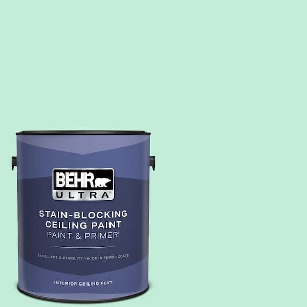 1 gal. #470A-2 Seafoam Pearl Ceiling Flat Interior Paint and Primer