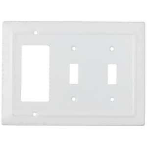 Architectural 3-Gang 2-Toggle/1-Decorator/Rocker Wall Plate (Classic White)