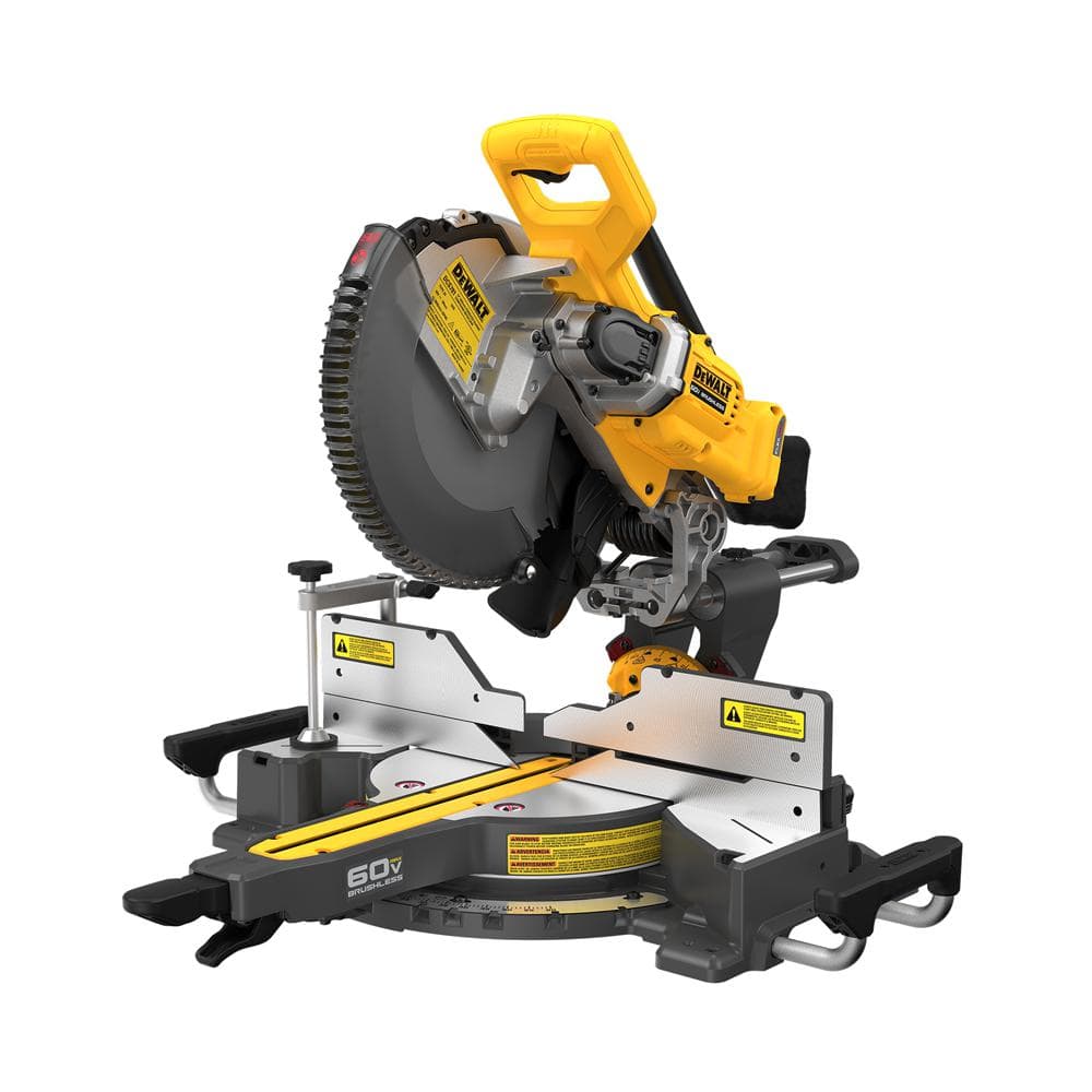 DEWALT 60V Lithium-Ion 12 in. Cordless Sliding Miter Saw (Tool Only)  DCS781B The Home Depot
