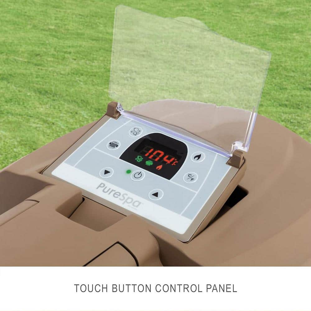Intex PureSpa Tan 6-Person Inflatable Round Hot Tub Spa Set