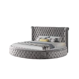 Tufted store round bed