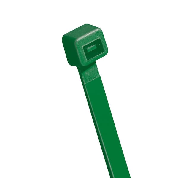 Unbranded 4 in. Miniature Standard UL 21 Rated Cable Zip Ties (100-Pack) (Green)