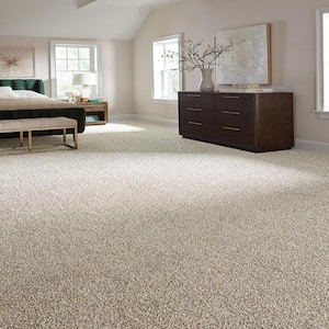 Radiant Retreat I Rustic Brown 47 oz. Polyester Textured Installed Carpet