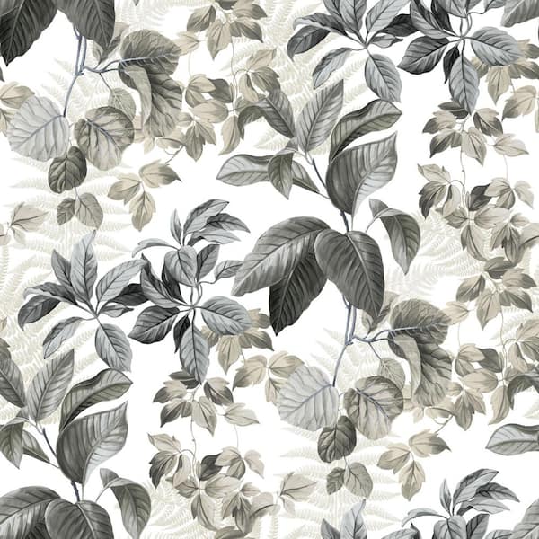 RoomMates Neutral Rainforest Leaves Peel and Stick Wallpaper (Covers 28.18 sq. ft.)