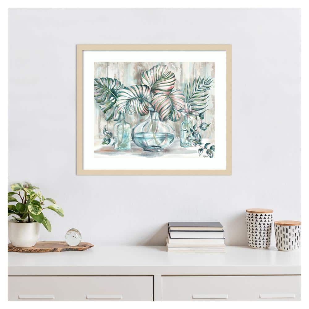 Island Tropics Still Life Natural Wood Framed Wall Art