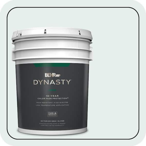 BEHR DYNASTY 5 gal. #730E-1 Polar White Semi-Gloss Exterior Stain-Blocking Paint & Primer
