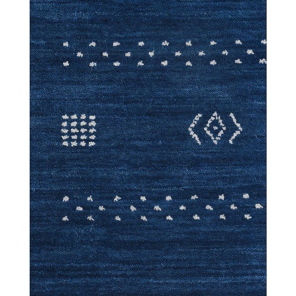 Corrigan Studio® Rug Branch Kymiere Collection Modern Abstract Round Rug ( 8X8 Feet) - 7'5 X 7'5, Blue