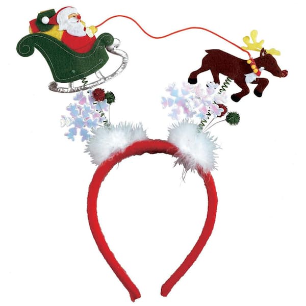 Amscan 10 in. x 10 in. Santa Sleigh Christmas Head Bopper (3-Pack)