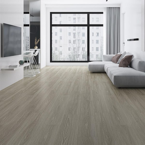 Rugged Warwick 13 mm T x 7.7 in. W Waterproof Laminate Wood Flooring (17.96 sq. ft./case)