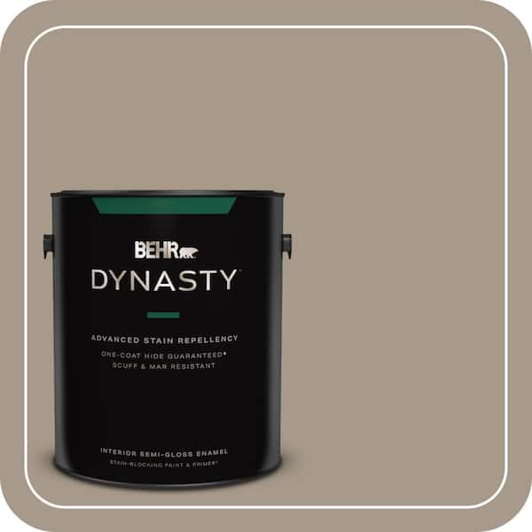 BEHR DYNASTY 1 gal. #BXC-10 Warm Stone Semi-Gloss Enamel Interior Stain-Blocking Paint & Primer