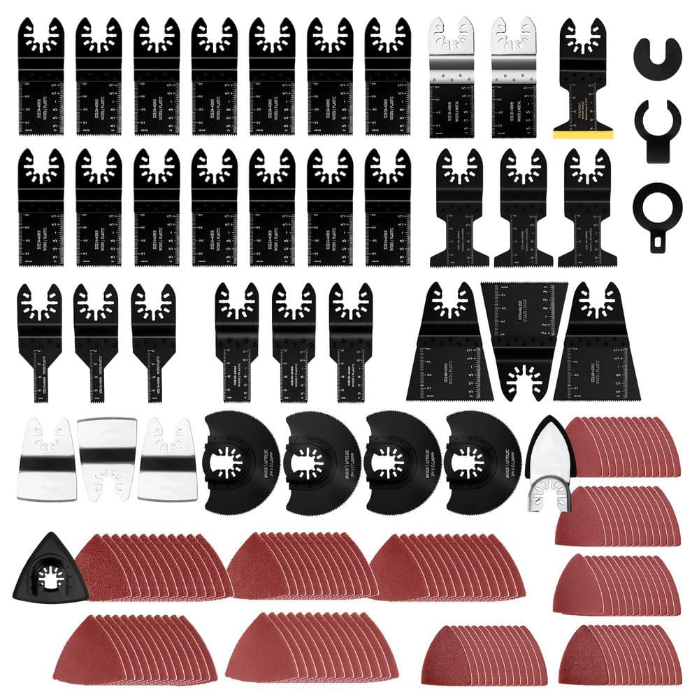 159 Piece High Carbon Steel Alloy Oscillating Saw Blades Kit with Sandpaper for Wood Metal Plastic (159-Pack) price history on PriceWatchPro