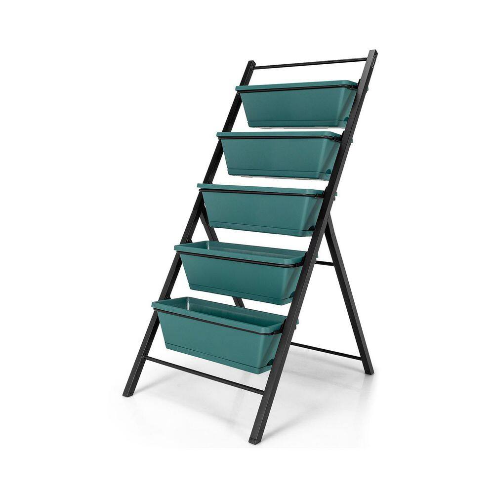 19.5 in. L x 7.5 in. W x 6.5 in. H Plastic 5-Tier Vertical Garden Planter Box Elevated Raised Bed with 5 Container price history on PriceWatchPro
