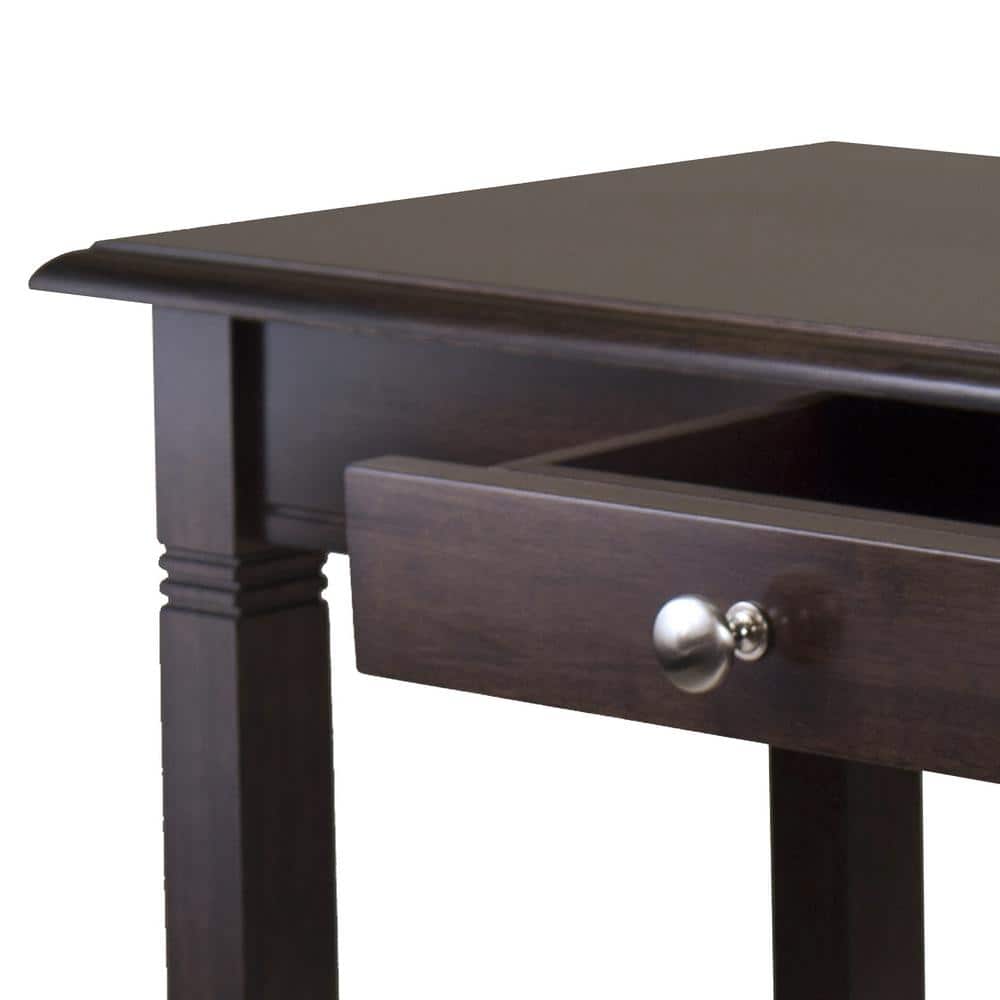 Winsome Nolan Rectangular Console Table with Storage in Cappuccino