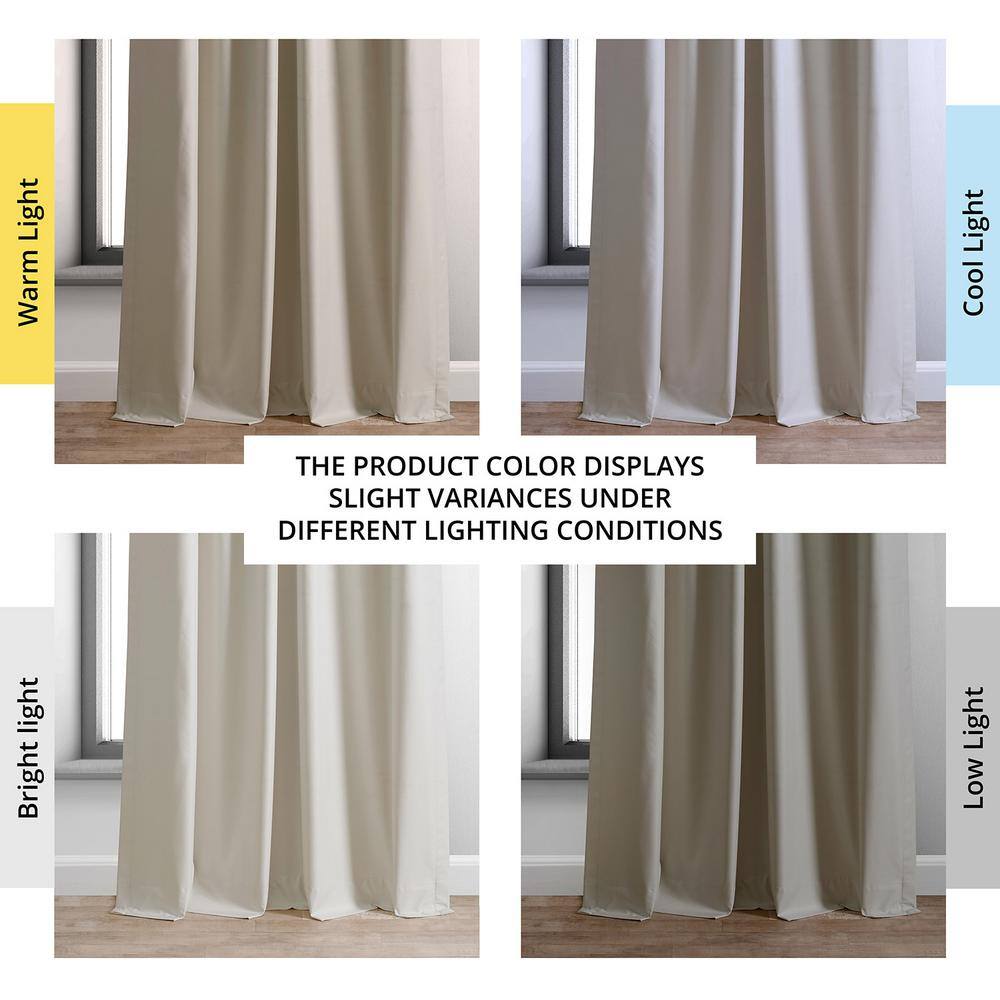 Dark Ivory Puddle Length Velvet Blackout Curtains