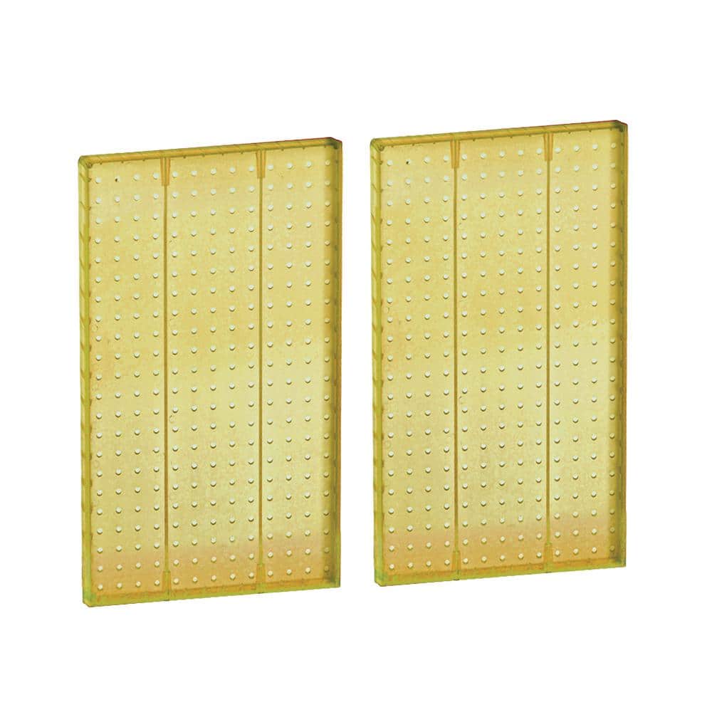 44 in H x 13.5 in W Pegboard Yellow Styrene One Sided Panel (2-Pieces per B