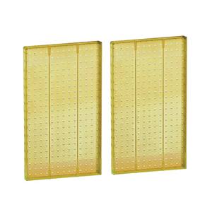 44 in H x 13.5 in W Pegboard Yellow Styrene One Sided Panel (2-Pieces per Box)