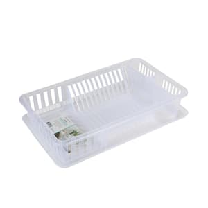 Large Dish Rack with Tray in Clear