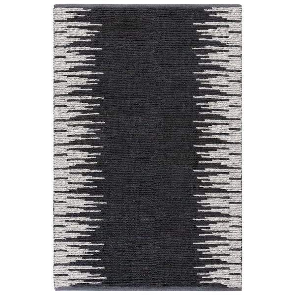 SAFAVIEH Natural Fiber Black/Beige 6 ft. x 9 ft. Transition Marle Area Rug