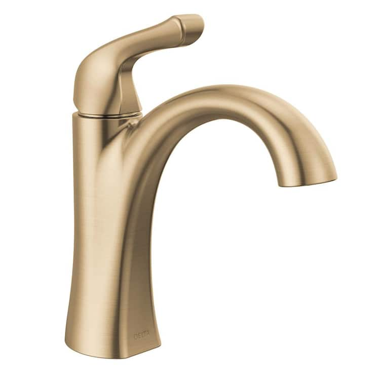 Delta Arvo Gold Single Hole Single-Handle Bathroom Faucet in Champagne Bronze