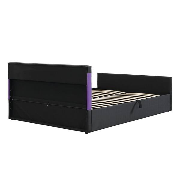 Harper & Bright Designs Cyberpunk Black and Purple Wood and Metal