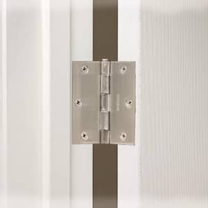 3-1/2 in. Satin Nickel Square Radius Squeak-Free Door Hinge (3-Pack)