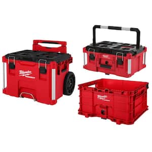 PACKOUT 22 in. Rolling Modular Tool Box LP Handle,22 in. Large Tool Box,18.6 in. Tool Storage Crate Bin