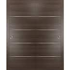 Sartodoors Planum 0020 84 In. X 96 In. Flush Chocolate Ash Finished ...