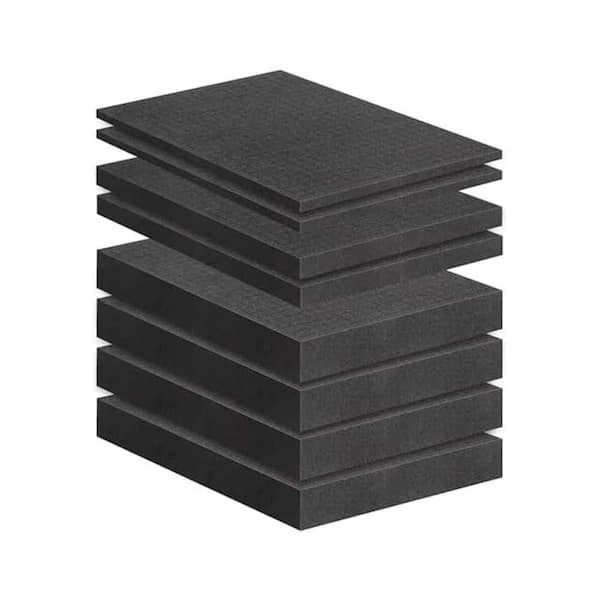 2.23 lb. 15.7L x 11.8W Polyethylene Foam Sheets Pre-Cubed Pick and Pluck for Crafts Toolboxes Storage 8 Pcs