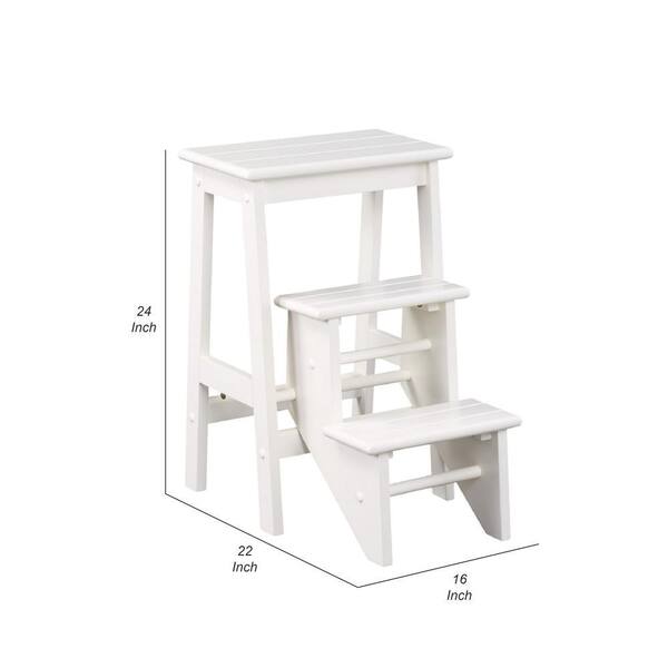 Classic White Step Stool