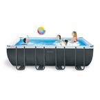 Ultra 18 ft. XTR Rectangular Metal Frame Swimming Pool Set w/Pump Filter
