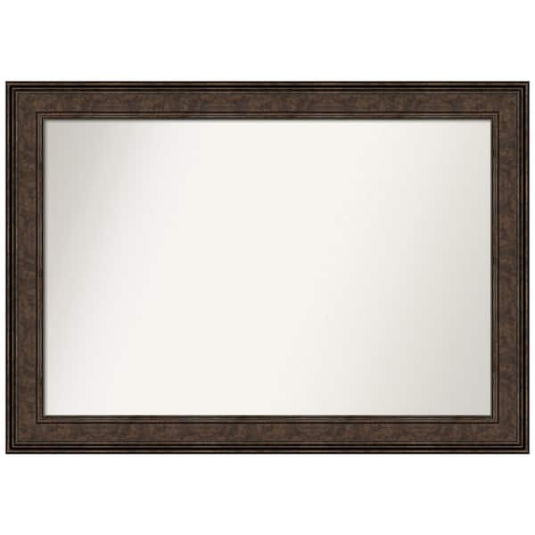 Amanti Art Ridge Bronze 41.5 in. x 29.5 in. Non-Beveled Classic Rectangle Framed Wall Mirror in Bronze