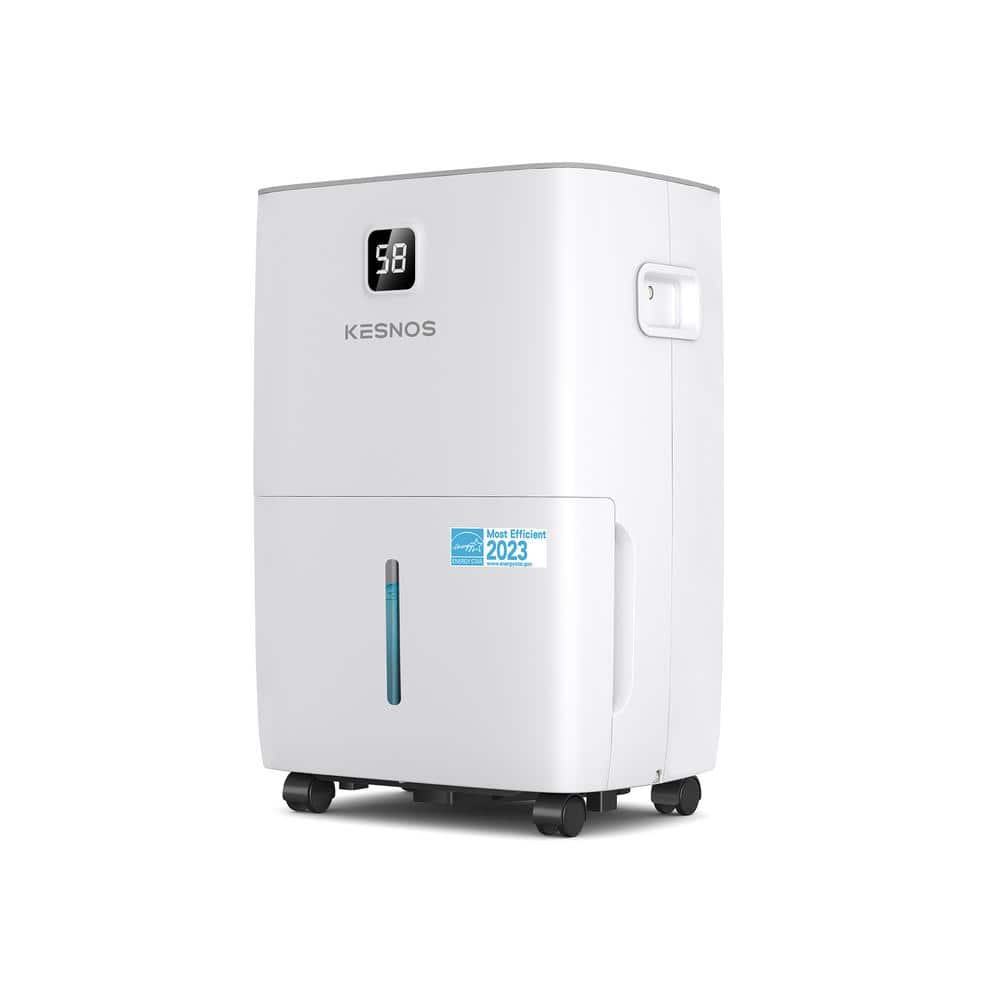 KESNOS 120 Pt. Maximum Coverage Area 6,000 Sq. Ft. Bucket Dehumidifier in.  White HDCXJD025N-120 - The Home Depot