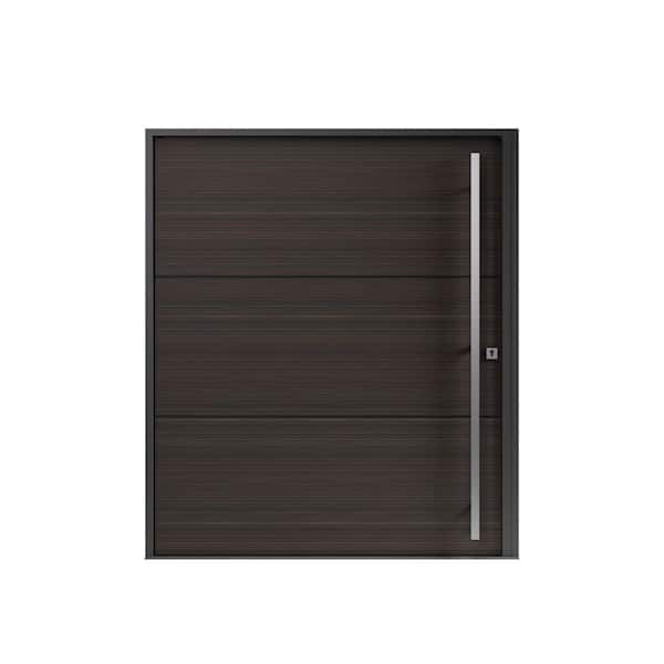 PANDA WINDOWS & DOORS 72 in. x 80 in. Lugano Black Aluminum